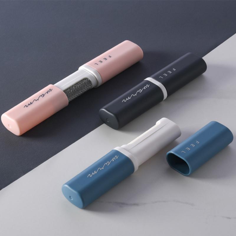 1pcs double head portable sticky hair device multifunctional clothes depilation brush carry sticky hair device with you