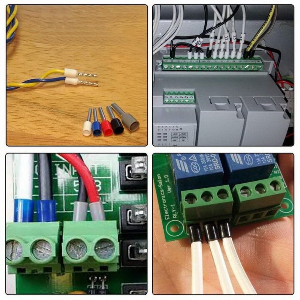 1200Pcs Insulated Assorted Electrical Wiring Connectors Crimp Terminals Set Kits