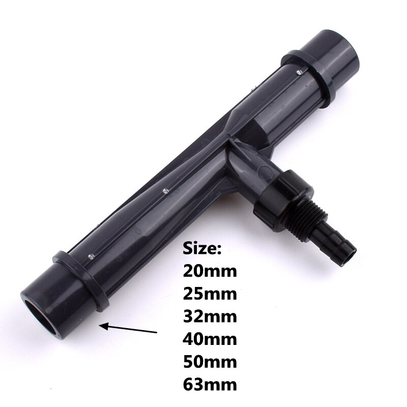 ID 20~63mm And 1/4''~2'' Inch UPVC Venturi Pipe Mixer Aquarium Fish Tank PVC Gas Liquid Mixer Irrigation Fertilizer Accessories