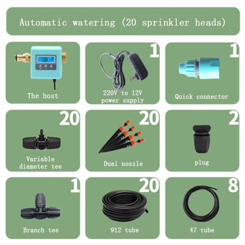 30M Smart Garden plant Drip Irrigation System Automatic Water Pump time Watering Device Sprinkler Spray Cooling Watering Potted: 20M watering kit