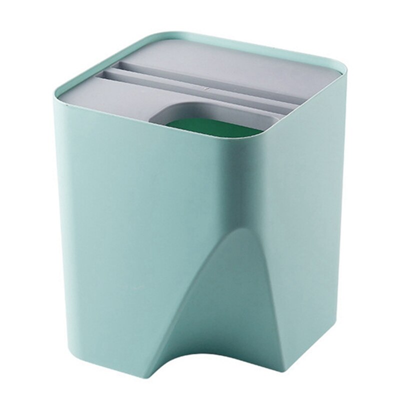 2 Pcs Kitchen Trash Can Stacked Sorting Trash Bin Recycling Bin Household Dry and Wet Separation Waste Bin Rubbish Bin for Bathr