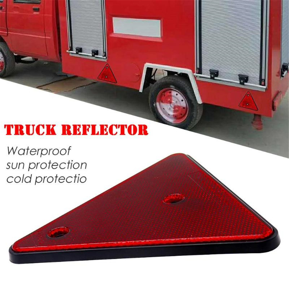 IP67 Dreieckige rot Reflektor Schraube passen Hinten Dreieck Warnung Bord Reflektierende Streifen Sicherheit Marker Für Lkw Anhänger