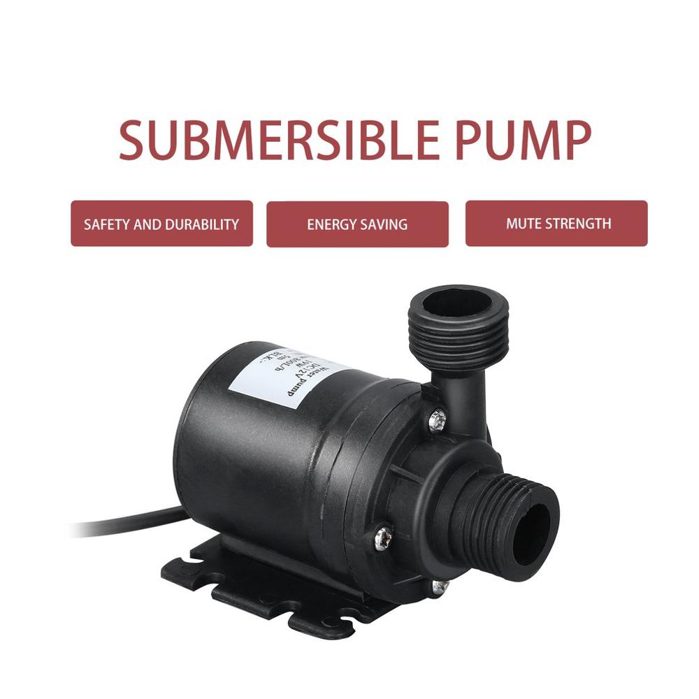 Multifunction Threaded Water Pump Ultra Quiet Mini DC 12V Lift 5M 800L/H Brushless Motor Submersible Water Pump