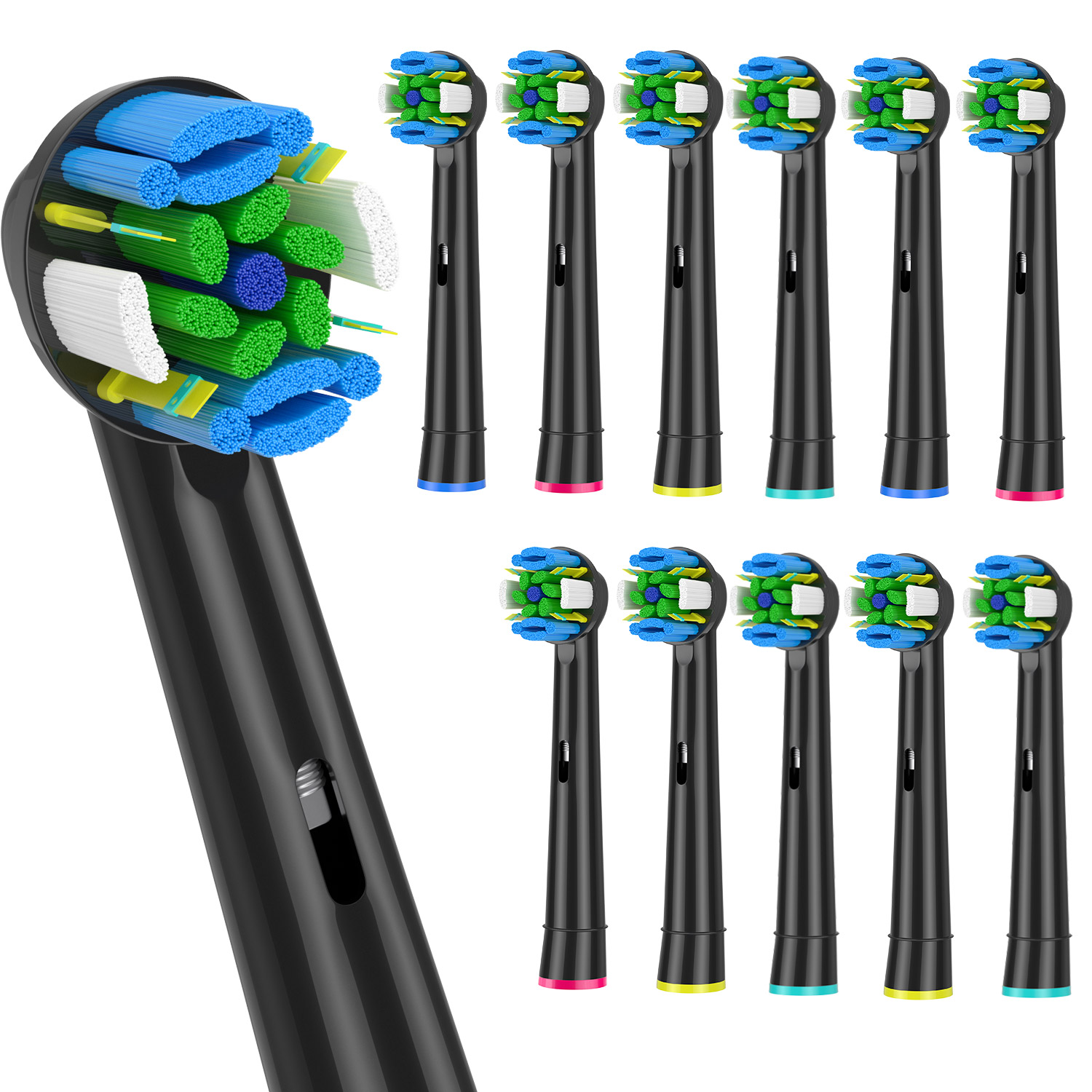 4 Stuks Opzetborstels Voor Oral B Braun Floss Action Pro 7000 Pro 1000 Pro 3000 Pro 5000 Vitaliteit Tandenborstel Modellen: Paars
