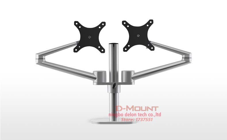 neue OL-2 Aluminium Höer Einstellen 17-32 &quot;Dual Bildschirm Monitor Halfter Arm voll-Bewegung Monitor Halterung Schreibtisch Stand TV Montieren: Silber-