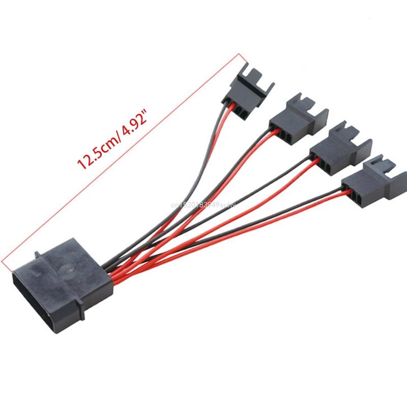 IDE 4Stift Stecker Molex auf kleine 4Stift Buchse Y Splitter Adapter Diskettenlaufwerk Netzteil Kabel Konverter für Gehäuselüfter