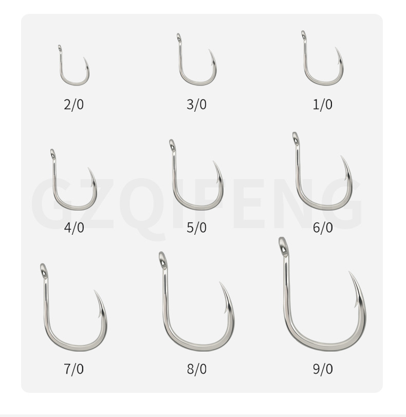 ZYZ 10 unids/lote anzuelo de asistencia JIG anzuelos de pesca de mar 9 tamaños anzuelos BKK anzuelos de pesca de barco Bkk8062 5X anzuelos de atún reforzados aparejos