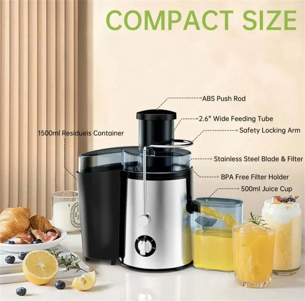 1.5l 220v elektrisk apelsinjuicer, 800w x frukt- och grönsaksmixer, citronpress, multifunktionsjuicer, köksapparater
