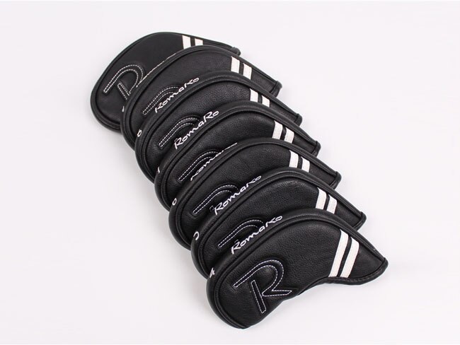 7PCS RomaRo Golf Head Cover RomaRo Golf Iron Set Head Cover 456789P PU Leather Golf Irons Head Cover