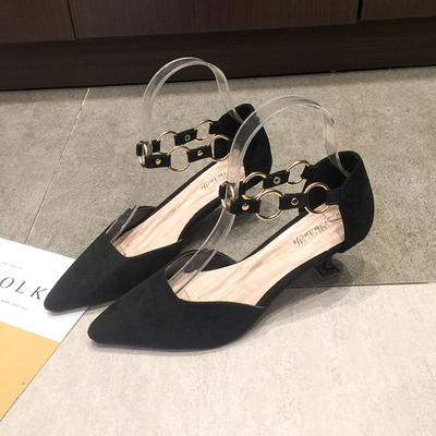 automne talon haut baotou stiletto polyvalent confortable chaussures sexy: Black / 6