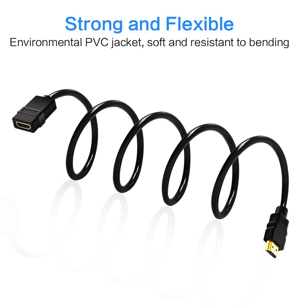 HDMI Extender 1080P HDMI Adapter HDMI Male to Female Cable HDMI Extension 0.5M 1M Connector for HDTV Laptop PS4/3 HDMI Extender