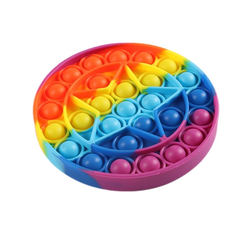 Rainbow Color Luminous Desktop Game Educational Toy Kids Early Learning Sensory Bubble Toys Adult Stress Relief Toys: Normal-13