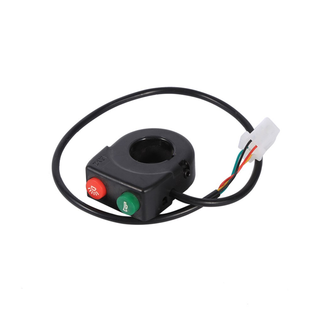 Interruptor de manillar de botón de encendido y APAGADO para faro de motocicleta, claxon para moto, 12V, negro