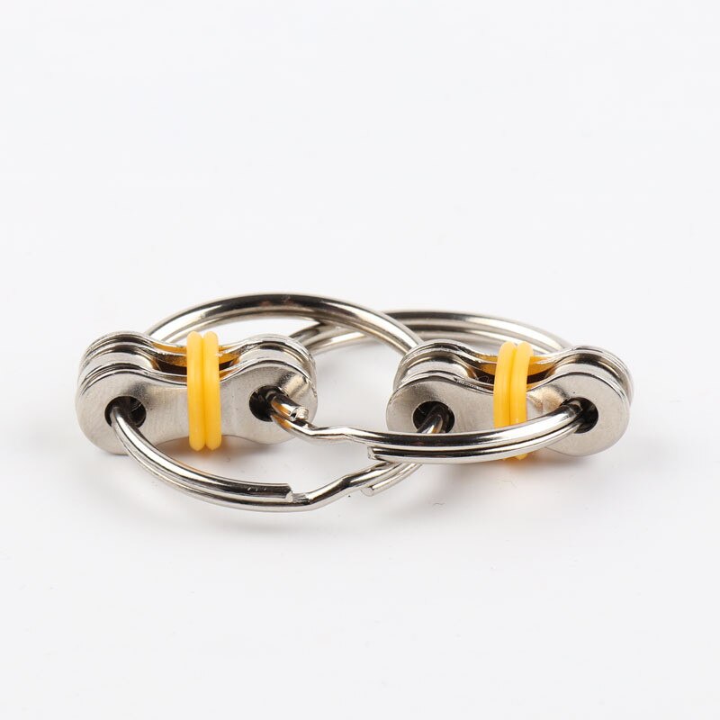 Metal Puzzle Chain Fidget Toy For Autism Chain Fidget Toy Hand Spinner Key Ring Sensory Toys Stress Relieve Adhd Top Puzzles: E