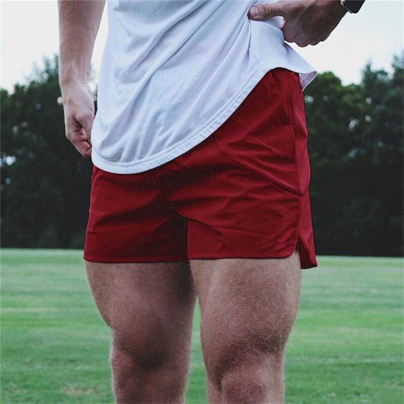 Pantalones cortos de gimnasio para hombre, Shorts deportivos para correr, Fitness, secado, tenis, baloncesto, deporte de fútbol, entrenamiento, novedad de