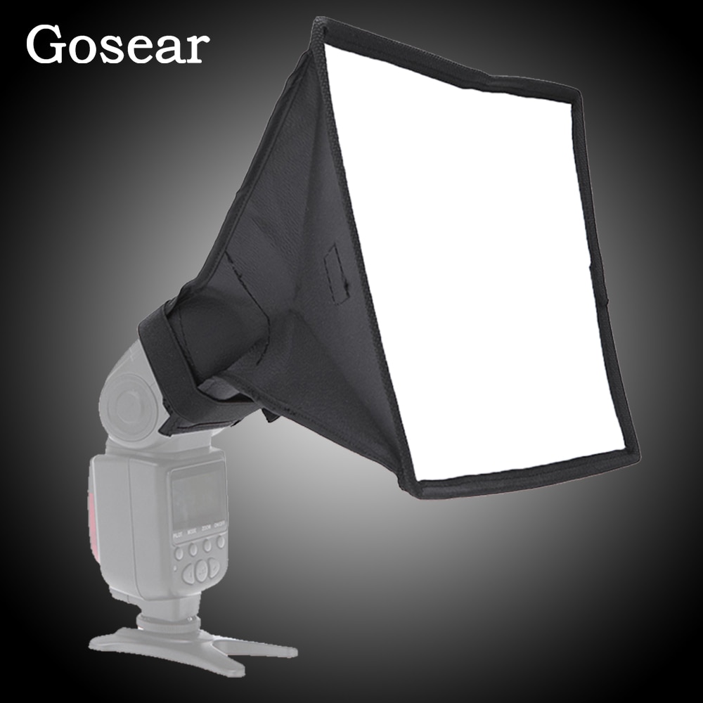 Gosear 17 x 15cm Foldable Photography Flash Softbox Diffuser Soft Box Boxing for Canon Nikon Sony Pentax DSLR Camera Accessories