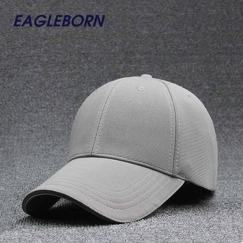 EAGLEBORN Masculino SnapbackS Casquette Gorras Blank Curved Solid Color Adjustable Baseball Cap Bone Caps: Gray