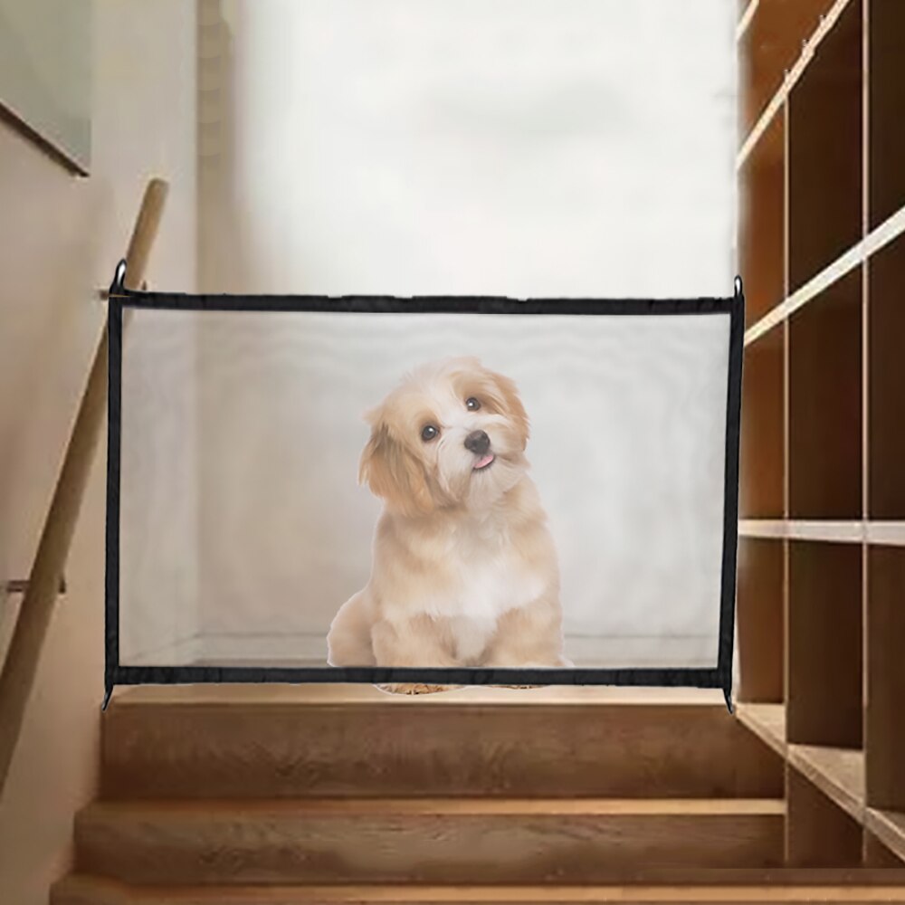 Magic-Gate Dog Pet Fences Folding Safe Guard Indoor And Outdoor Protection Safety Magic Gate For Dogs Cat Pet