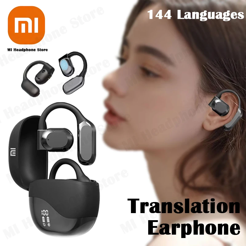 Xiaomi Language Translator Headphones Charging Simultaneous Interpretation Earphone Wireless Open-Ear Headphones for Travelers