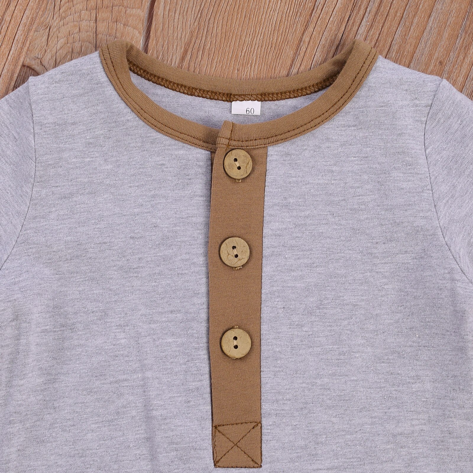 Babymeisjes baby's patchwork romper herfst jumpsuit lange mouwen knopen slaapbroek herfst winter babyjongenskleding