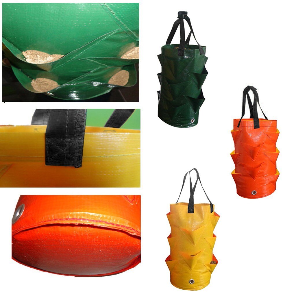 Colgante crecer bolsas de patatas de siembra bolsa con bolsillos de sembradora de vegetales bolsa a casa de la jardinería.