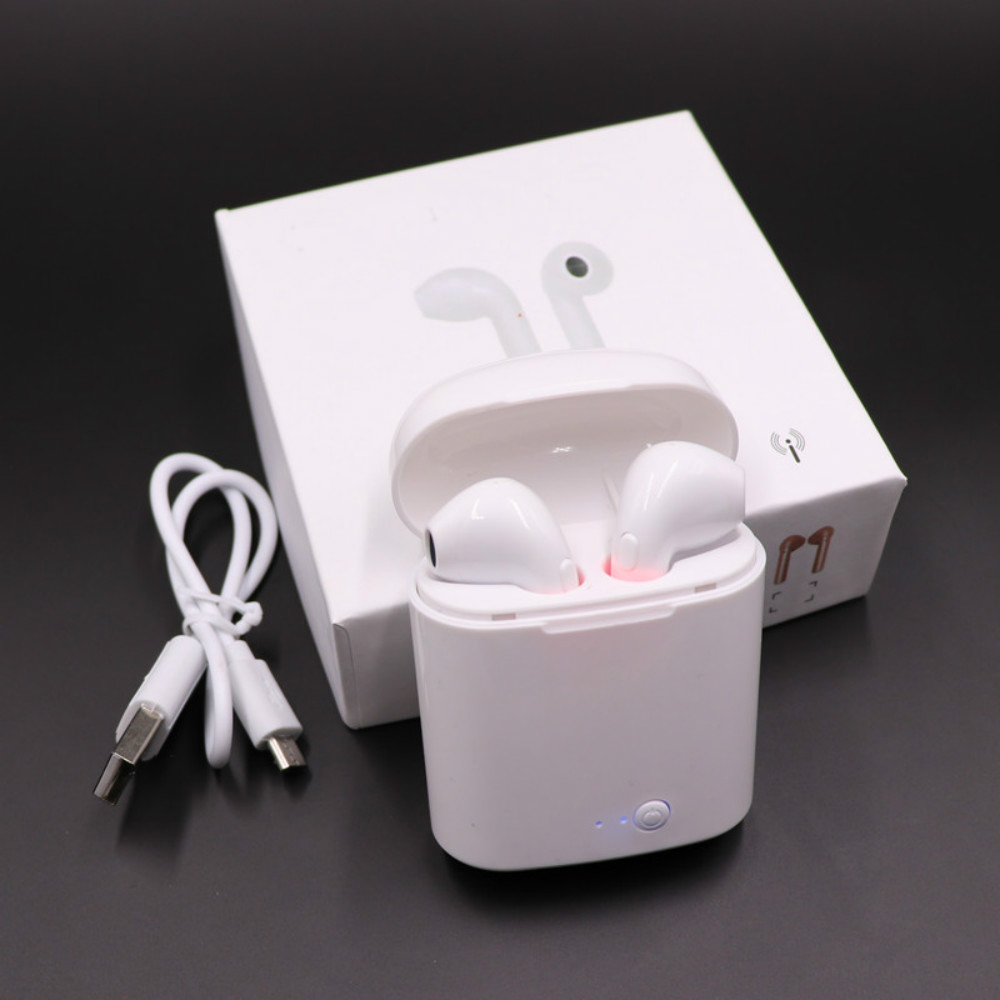 Pour i7S TWS Bluetooth 5.0 écouteurs sans fil casque stéréo basse casque écouteurs avec micro boîte de charge pour iphone Samsung