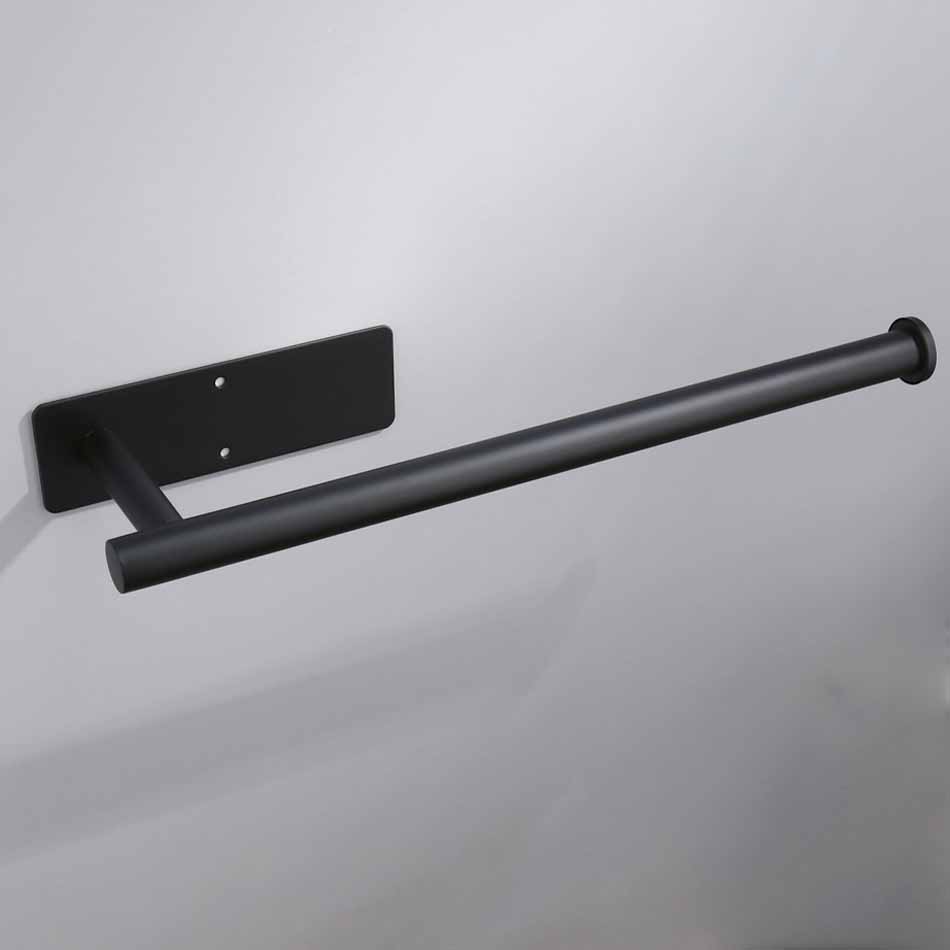 Rose Gold Toilet Paper Holder Adhesive 304 Stainless Steel for Bathroom Kitchen Paper Towel Roll Rack Long Tissue Hanging Black: WHITE