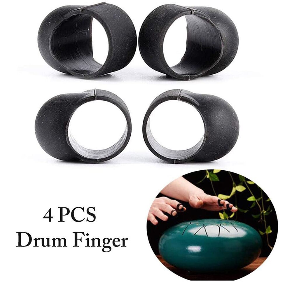 4pcs Steel Tongue Drum Finger Picks Silicone Rubber Handpan Finger Sleeves， Bag，Drumsticks Stick Tongue Drum annex