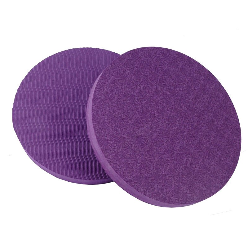 Runde yogamatte, praktisch zum mitnehmen, rundes yogapad für sport, balance und training, rutschfest, dickwandig: Lila