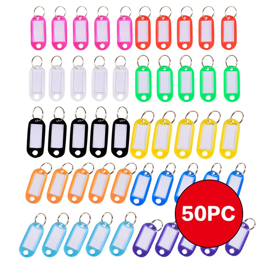 50 Stuks Plastic Custom Split Ring Id Key Tags Eti... – Vicedeal