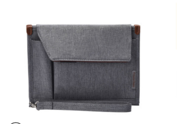 NoEnName-pochette de rangement de fichiers, nouvelle sacoche de rangement pour documents d'affaires, paquet de certificat, sac Portable multifonction pour passeport: Gris