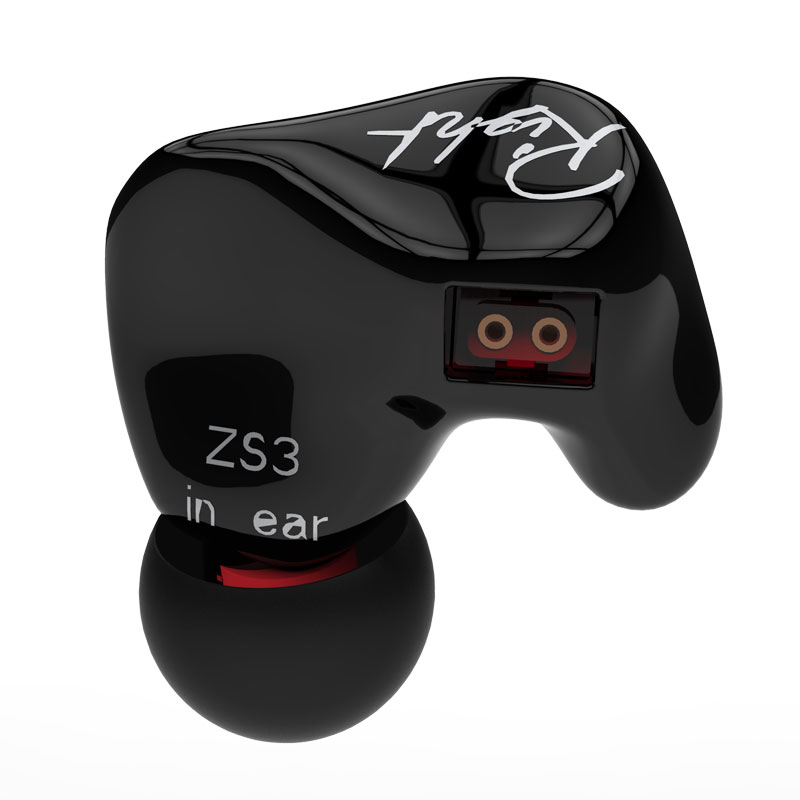KZ ZS3 In Ear Oortelefoon Audio Monitoren Geluidsisolerende HiFi Muziek Sport Ergonomische Oordopjes Met Microfoon Headset Zwart ZSE