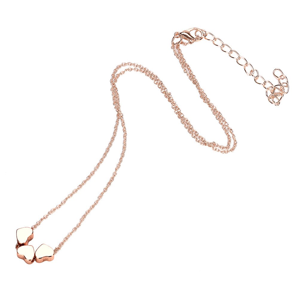 Kettingen Hanger Vrouwen Rvs Drie Hart Hanger Collier Luxe Sieraden Vrouwelijke Collier Цепочка