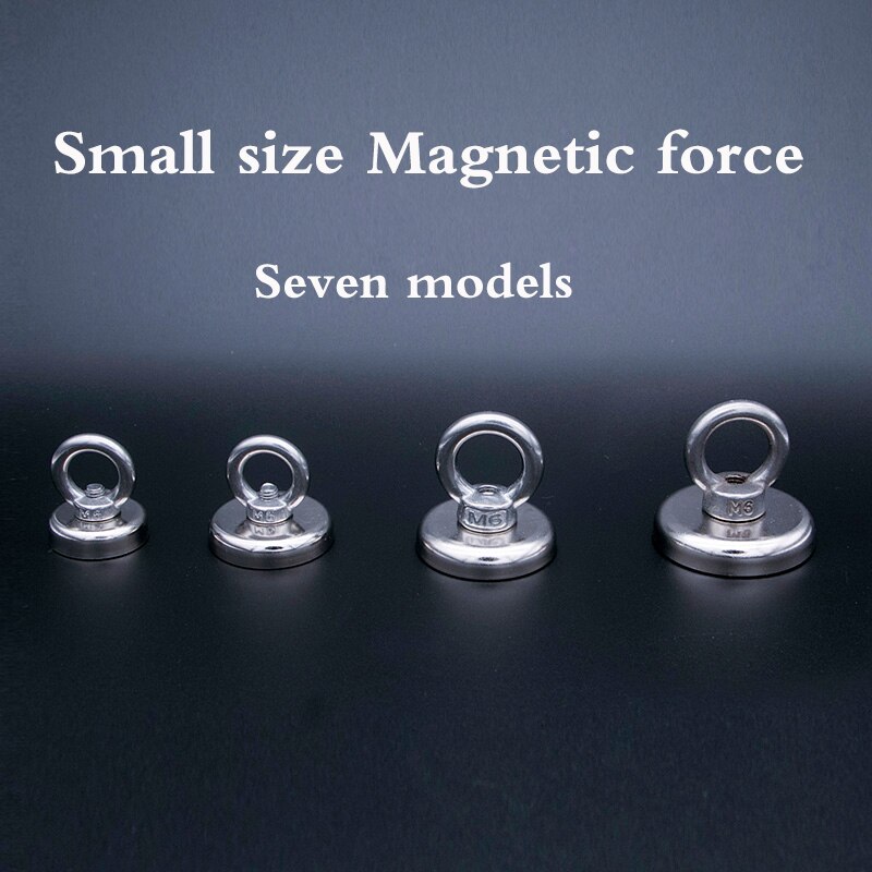 NdFeB super powerful magnet magnetic king large high-strength circular pendant with hole small hook salvage magnet