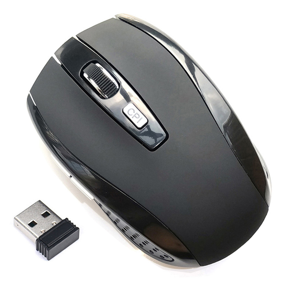 2.4Ghz Wireless Game Mouse 2000 DPI Optical PC Mause With USB Receiver Mice for PC Laptop: Black