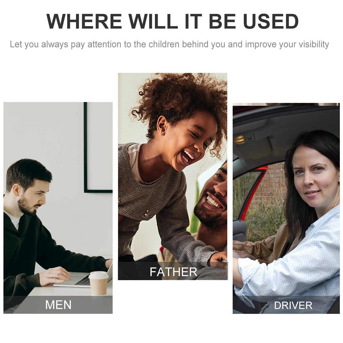 Samochodowy o szerokim kącie płaski lusterko wsteczne typ przyssawki mocne lusterko wewnętrzne