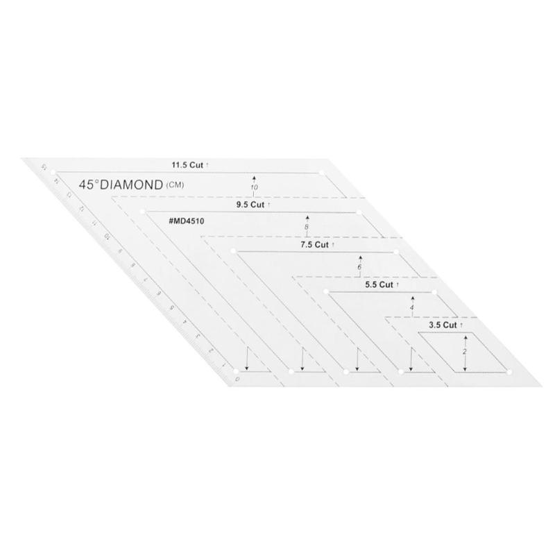 Patchwork Quilting Ruler Acrylic DIY Sewing Garment Cutting Craft Rule Drawing Tools Handmade Tailor for Home Sewing Tools: 45 Rhombus