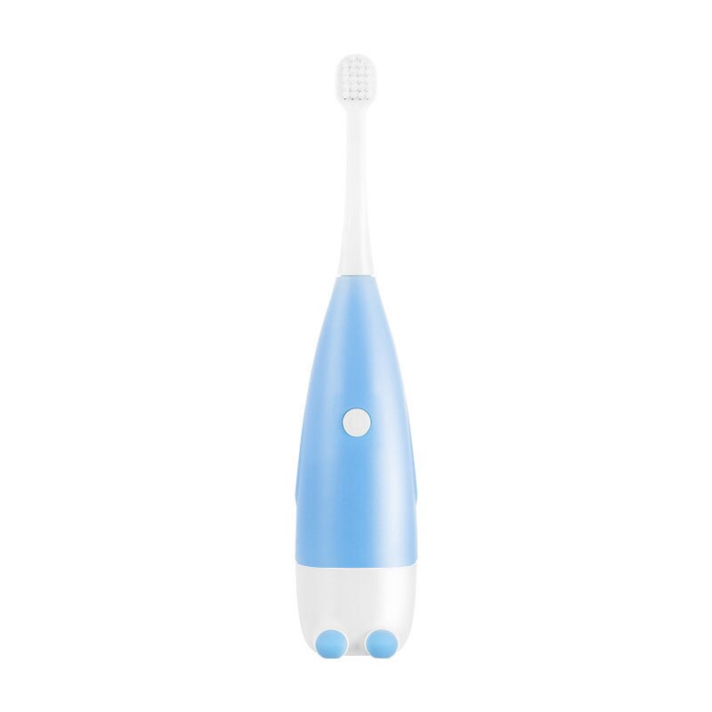 Lovely Baby Electric Toothbrush 3-15 Ages Smart Tooth Brush Colorful Waterproof Soft Sonic Toddler Electronic Toothbrush: Blue