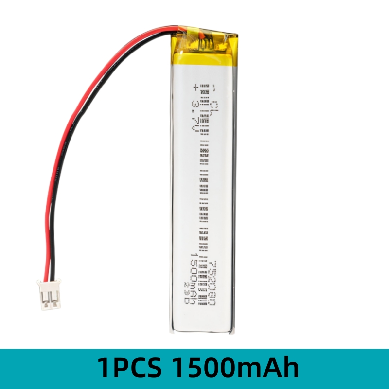 1500 mAh z.SHTV 752080 Lithium-polymeer Li-ion batterij voor speelgoedgps, mp3, mp4-luidspreker, kaartlezer, vervanging van de camerabatterij.: green