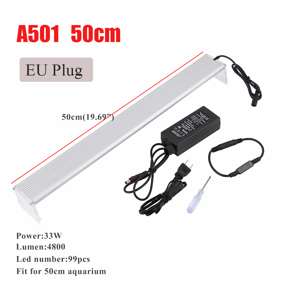 Chihiros WRGB EINE Serie FÜHRTE Aquarium Licht 20-50cm Lampen für Aquarium Pflanzen LED mit erweiterbar wasserdicht Clip auf setzt: A501 EU Stecker