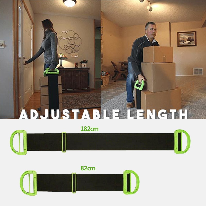 The Adjustable Moving And Lifting Straps Team Straps Mover Easier Conveying For Furniture Boxes Mattress Green Straps Cord Rope