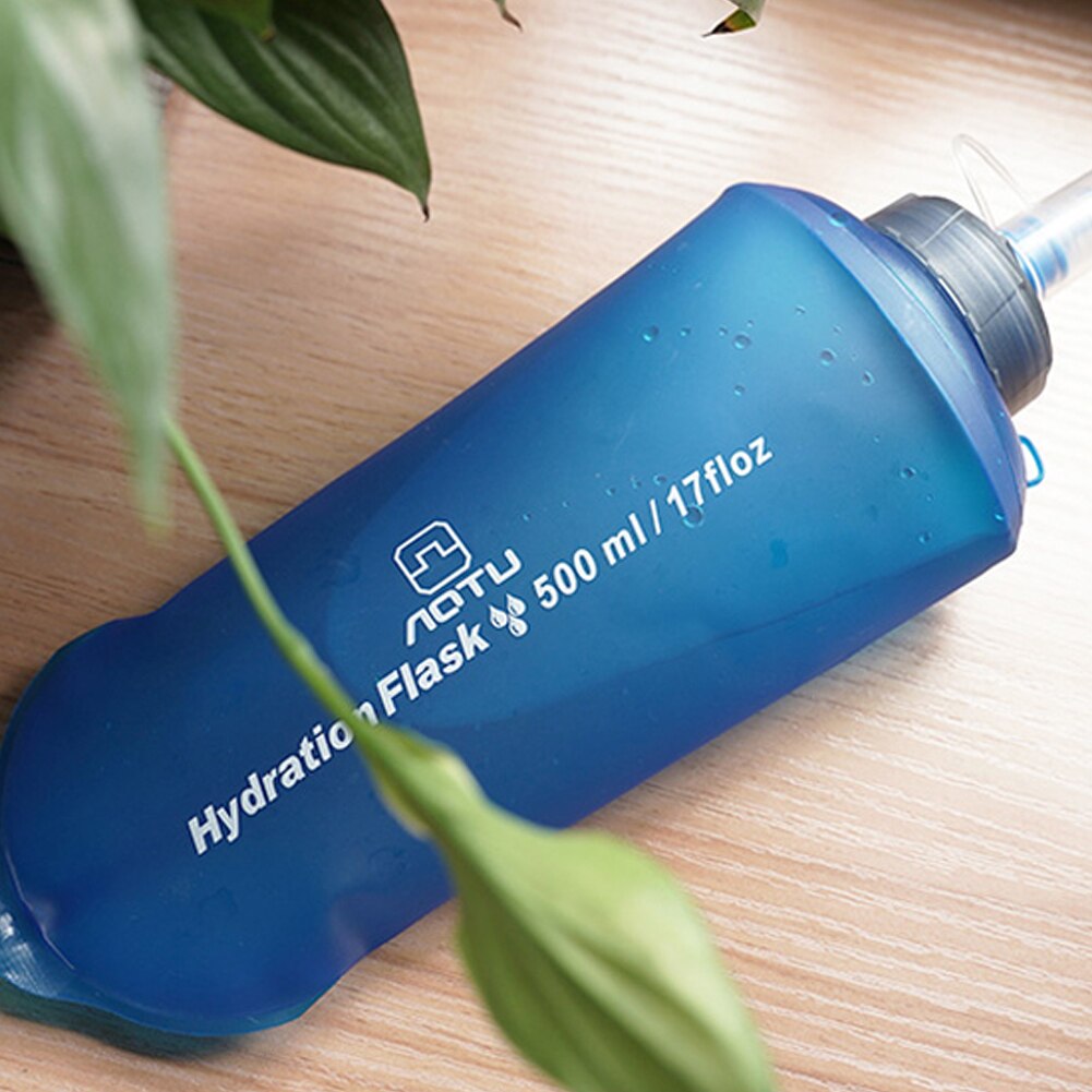 Saco de água ao ar livre fácil segurança exercício acessórios 500ml portátil dobrável ciclismo macio balão beber bolsa para aotu