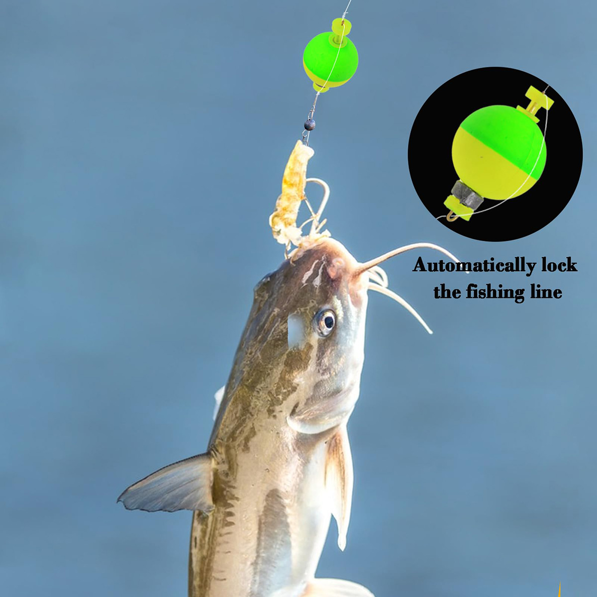 Fiskeflöten skumflöte med tryckknapp, viktade flöten, fiskeflöten med tryckknapp, ovala fiskeflöten