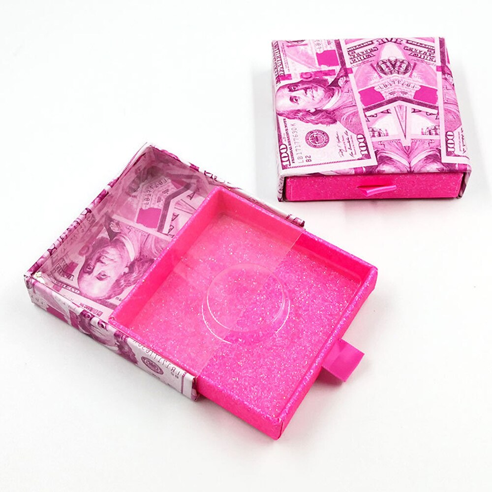 USD Eyelash Packaging Box Case with Transparent Tray Lashes Boxes Empty Eyelashes Package Box For 15-30mm Lashes Rectangle Box: 6