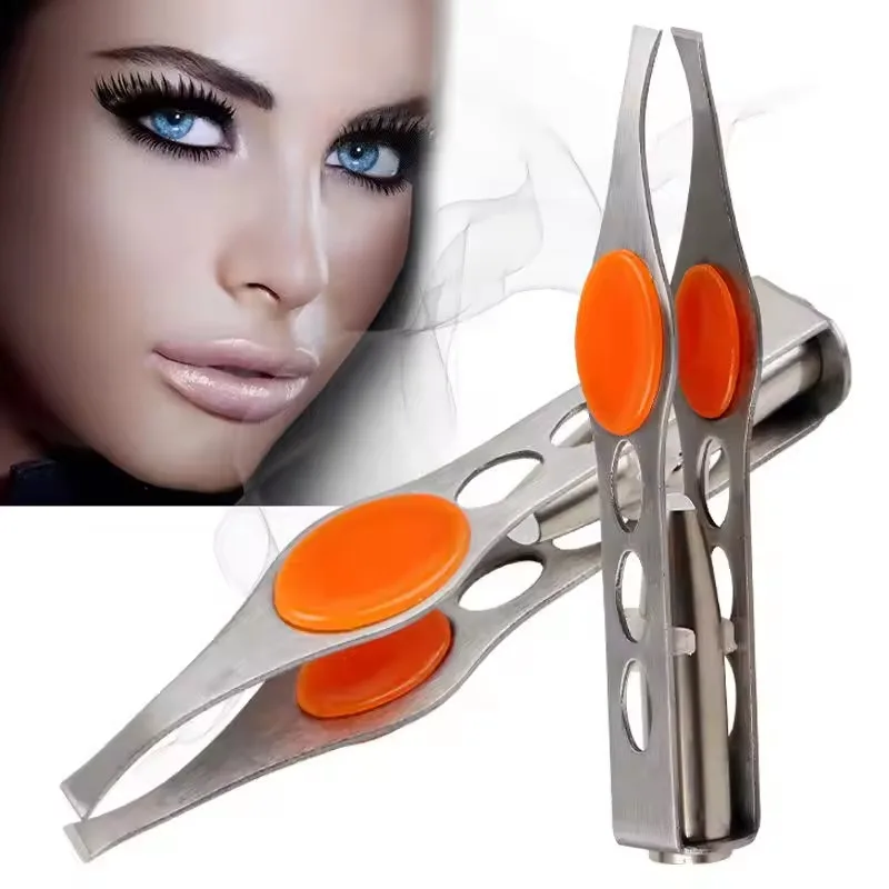 LED Lighted Eyebrow Tweezers Precise and Illuminated Beauty Tool for Brow Shaping