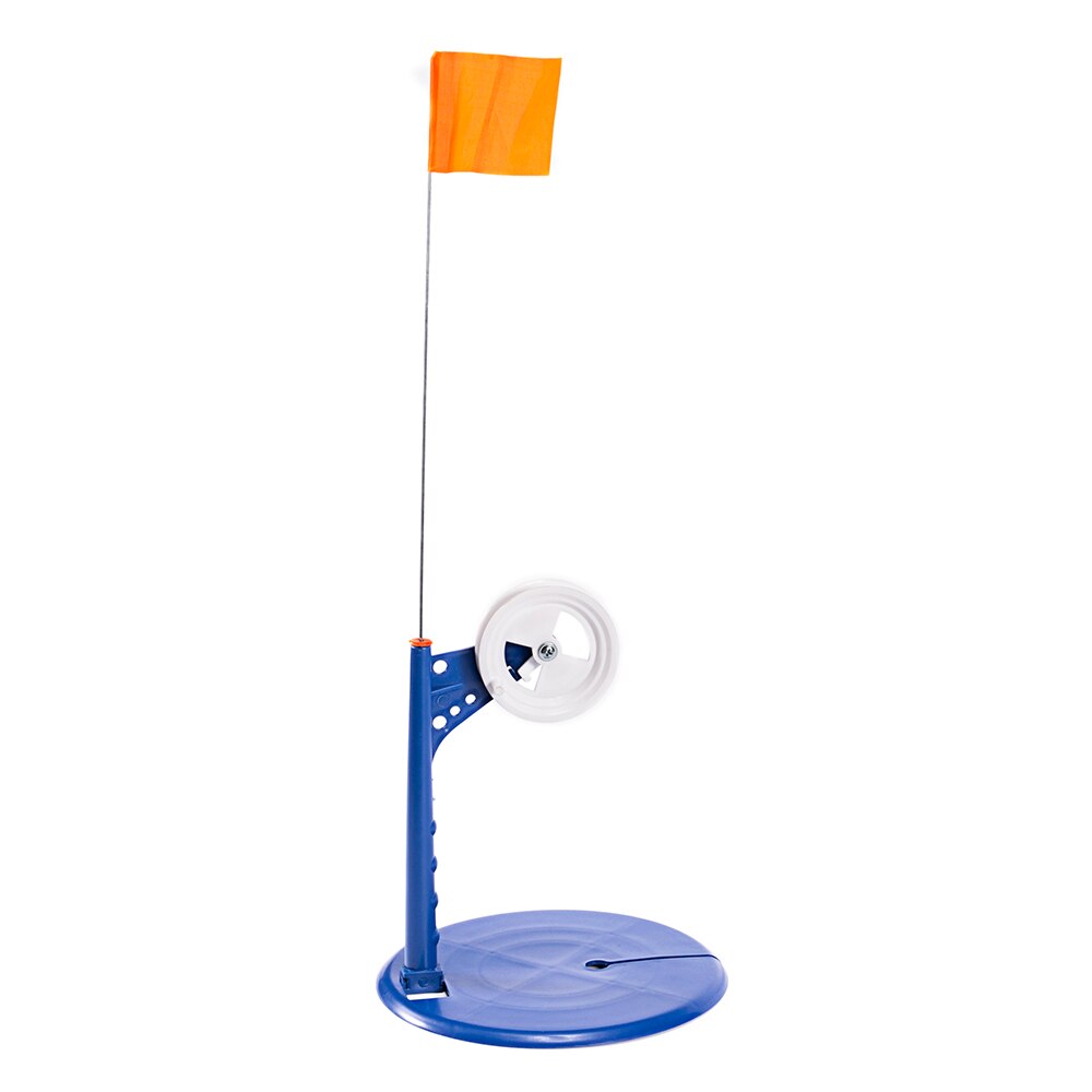 Ice Fishing Tip-up Metal Pole Orange Flag Tip up Anti-corrosion Plastic Tip up Kit Ice Fishing Accessory: With Brake