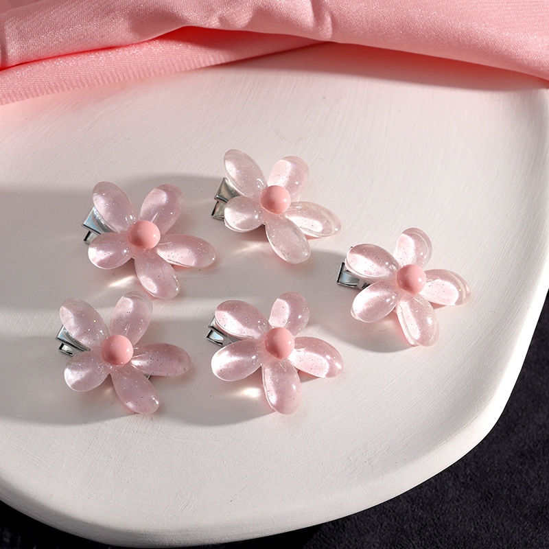 Épingle à cheveux rose douce pour fille, série mignonne, nœud, pêche, camélia, cœur, bord, accessoires pour cheveux, coiffure: Violet