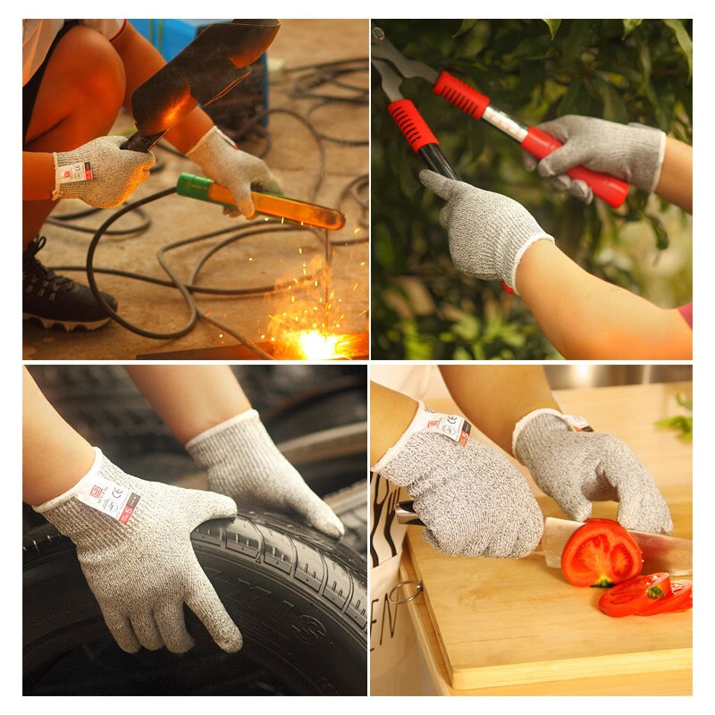 Snijbeschermingshandschoenen 5 Bescherming Anti-Slip Werkhandschoenen Grip Tuin Handschoenen Voor Metalen Werk Keuken Butcher Handen Bescherming