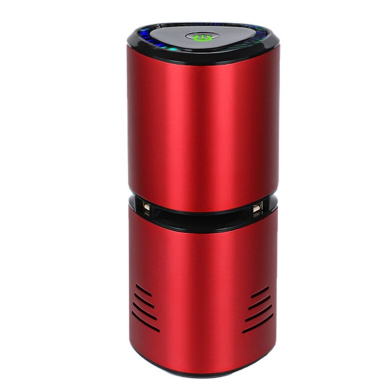 Travel-Sized Car Air Cleaner Personal Negative Ion Air Purifier Car Deodorizer for Removing Smoke, Pet Dander, Odors: Red