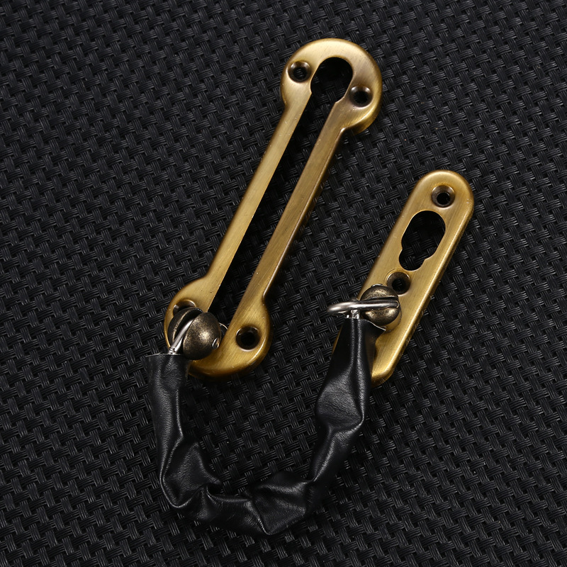 Rvs Veiligheid Guard Chain Bolt Sloten Veiligheid Slide Bolt Kettingslot Guard Kast Klink Anti-Diefstal Deur Met schroeven: 3